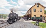 EBT 16 arriving at Orbisonia Station after filling up with water in the yard